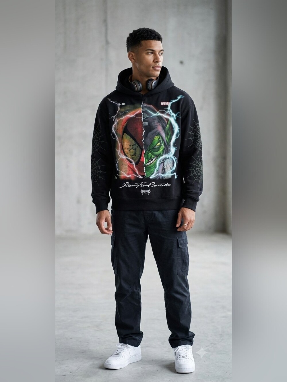 CIVIL REGIME X MARVEL SPIDER-MAN X GREEN GOBLIN SPIDER GOBLIN HOODIE Size S NWOT